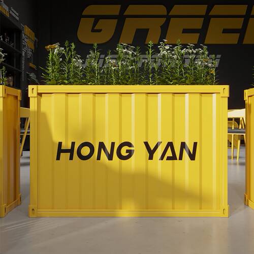 道路屏风板集装箱小区绿化新铁艺围栏G花箱商业街U餐厅园艺商业广