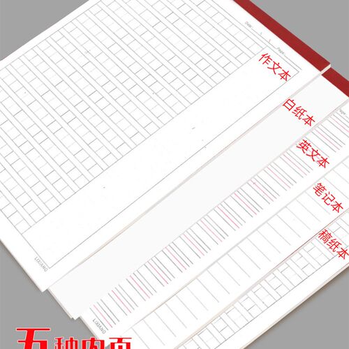 丽祥5本装拍纸本包邮B5学生用拍纸本加厚横竖翻空白草稿纸易撕取