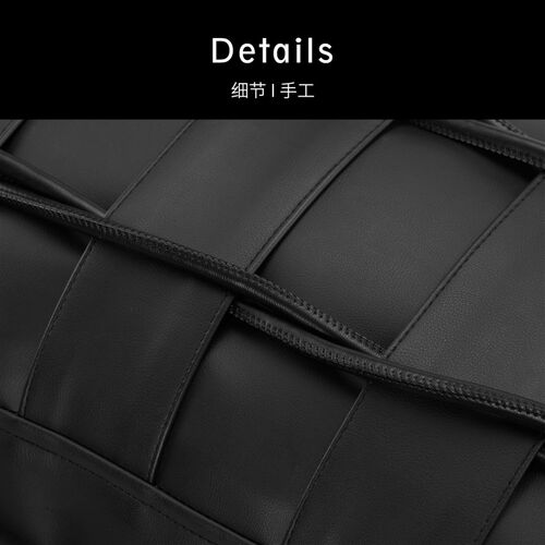 柏洛斯黑色皮编织大抱枕沙发客厅酒店样板间靠枕办公室床头腰靠垫