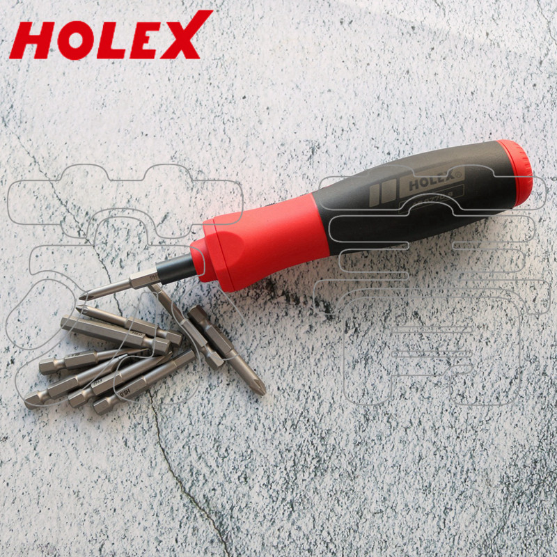 (特惠)德国霍夫曼 HOLEX 电动螺丝批手柄 含批头 带双LED灯