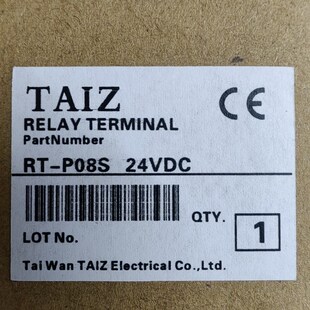 RT-P08S RTP08S 24V TAIZ APAN3124 RELAY TERMINAL 继电器模组