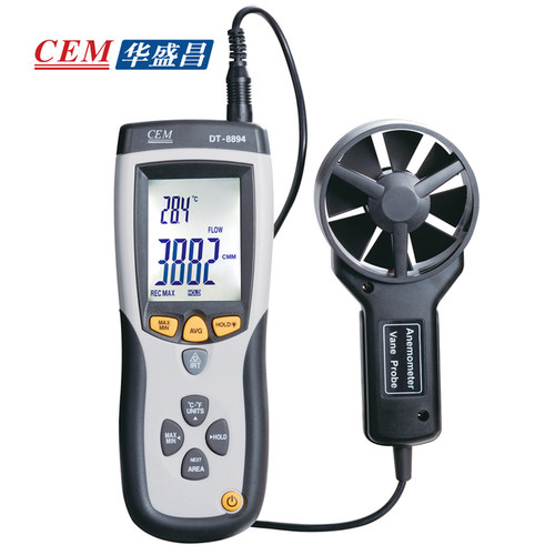 CEM华盛昌DT-8894数字式风速仪风速风量测试 红外测温仪