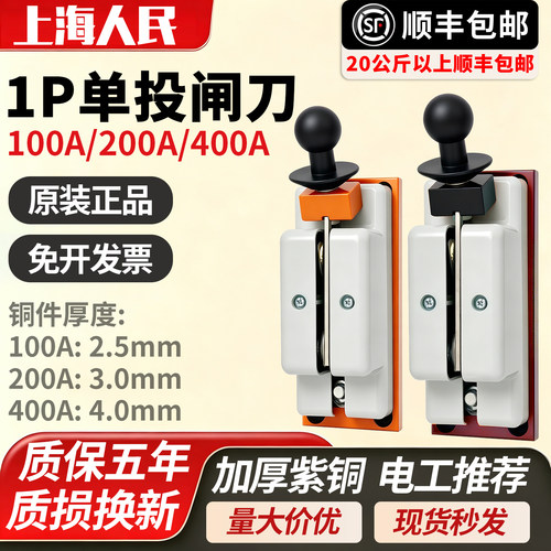 上海人民200A单极闸刀开关