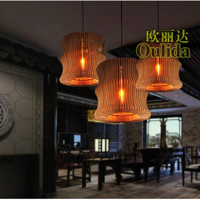 工业风餐厅灯复古loft吧台咖啡厅书房个性瓦楞纸美式乡村蚕蛹吊灯