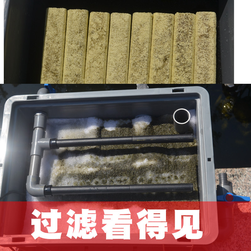 锦鲤鱼池外置过滤器 DIY上置滴流过滤盒 鱼池净水过滤设备 简易过