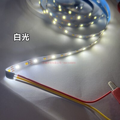 3v双色温led灯带三色变光黄白暖3伏变色软灯条窄版6mm灯贴片100灯