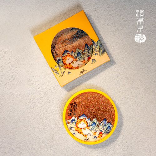 璃某某文创流沙杯垫可爱猫朕的江山创意流麻隔热亚克力防滑垫礼物