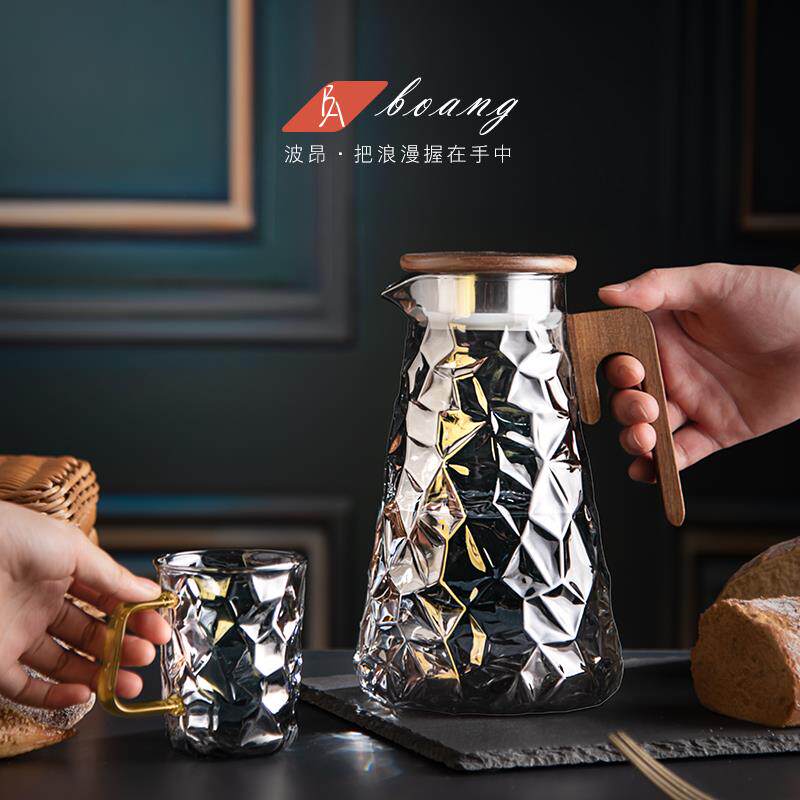高级感玻璃水杯茶杯家用套装耐热防爆喝水杯子客厅玻璃杯泡茶水杯