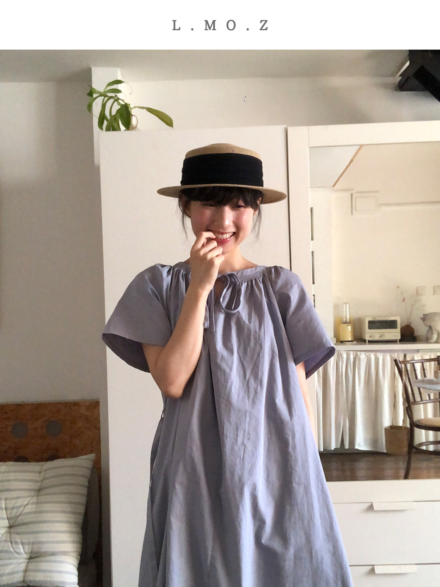 L.MOZ定制短檐纸草文艺可折叠日系百搭Y日常草帽女
