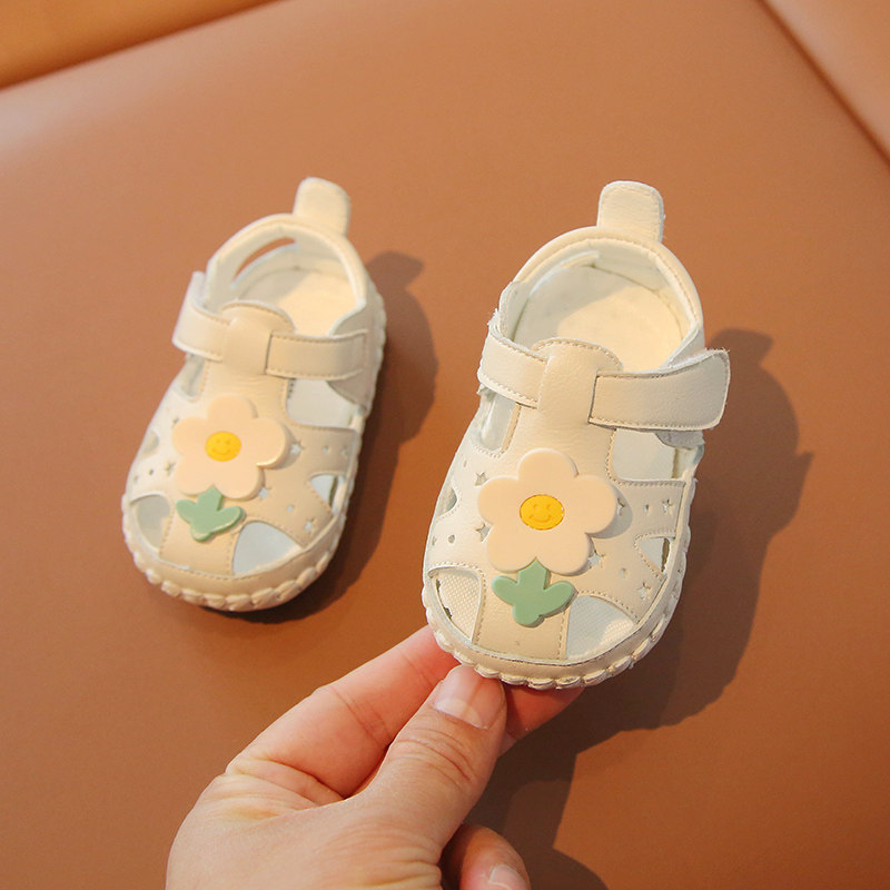 夏季一岁女宝宝学步鞋软底s一段婴幼儿鞋子夏0-6-12月婴儿凉鞋公