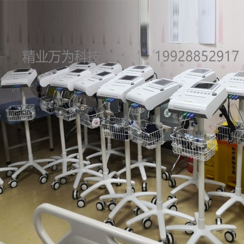 定制 理邦F6胎儿监护仪推车 理邦F3胎心监护仪台车V 手推移动支架