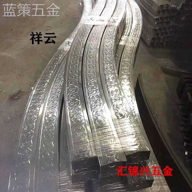 304加厚不锈钢大门S管t弯弧欧式庭院门顶弧方管门头弯管门花配件