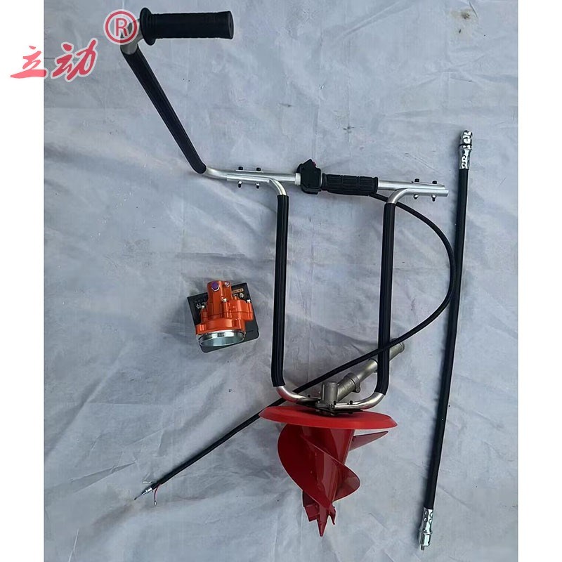 种烟打孔器 减速器烟钻头神器双手烤烟打塘机背负式割草机打孔机
