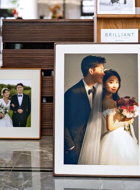 婚纱照相框挂墙定制洗照片放大尺寸相片打印装裱高级感画框a4摆台