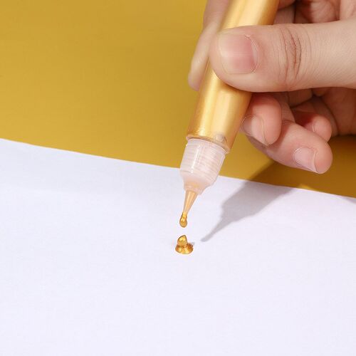 3D金色立体勾线笔百喜图专用diy手绘临摹描边膏免烤百福丙烯颜料