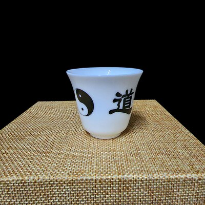 陶瓷道经师宝供水杯净水杯羊脂玉白瓷茶杯法水杯水拜师敬茶杯子