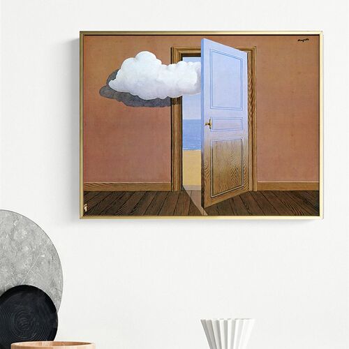 画装饰挂画马格利特Magritte小众画 比利时艺术家超现实主义画
