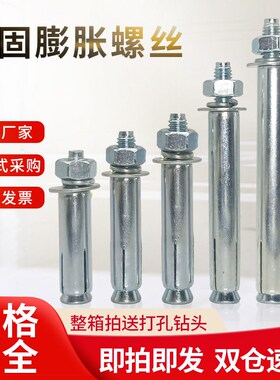 国标膨胀螺丝加长螺栓大全镀锌金属铁外膨胀M6M8M10M12M14MX16-M2