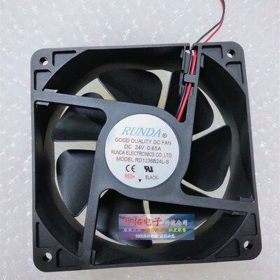 RUNDA RD1238B24L-S 12038 24V 0.65A 12厘米 变频器风机散热风扇