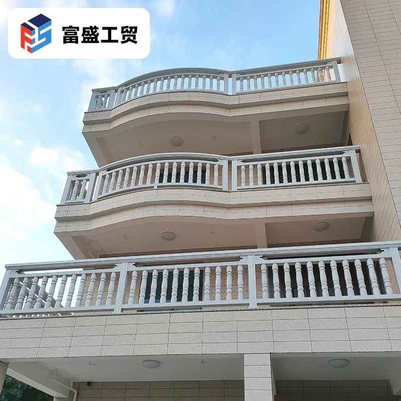 户外仿大理石阳台护栏杆铝艺室外楼梯扶手别墅露台栅栏罗马柱围栏