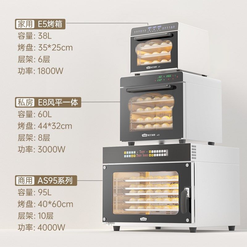 新艾瑞斯E8风炉平炉二合一烤箱商用私房烘焙电烤箱家用大容量蒸汽