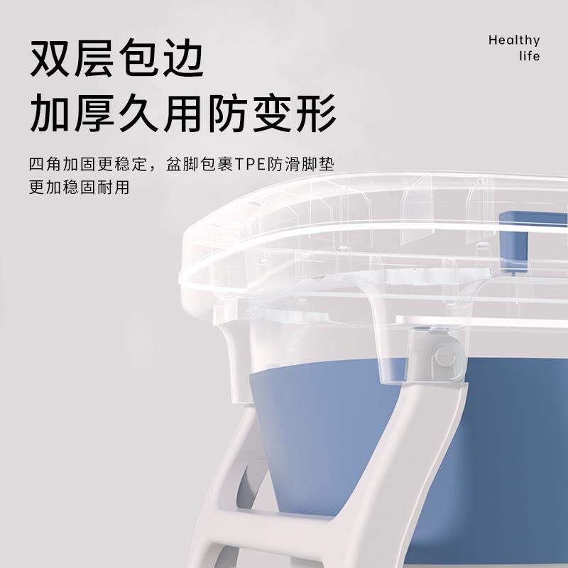 儿童洗澡盆宝宝泡澡浴桶可折叠家用婴儿游泳桶小孩坐躺特大号浴盆