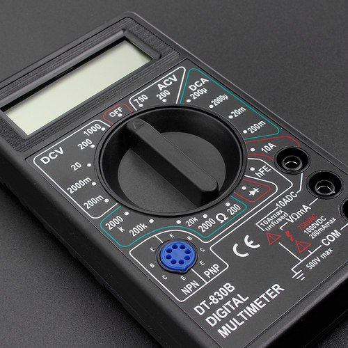 DT830B数字万用表832万能表DT830D测电压电阻二三极管 有电池表笔