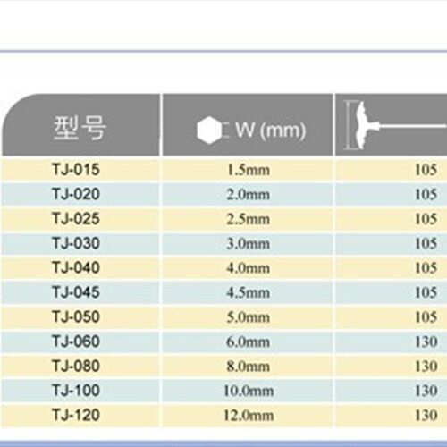 原装正品台湾山本 T型柄内六角  2mm 带手柄内六角扳手