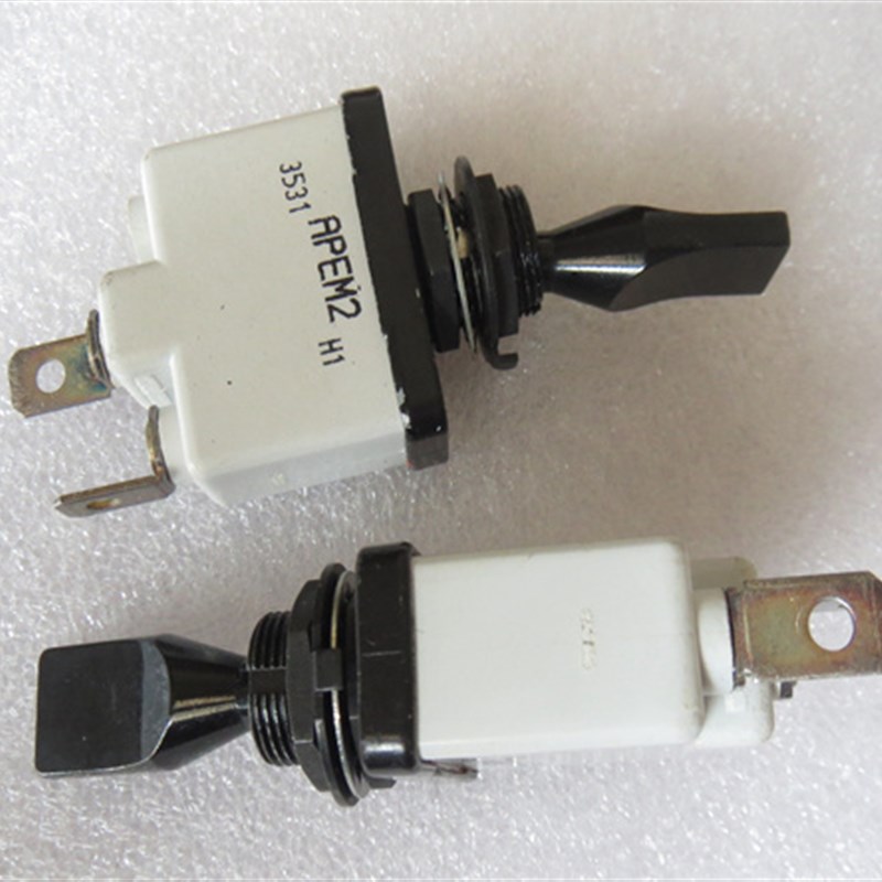 3531进口法国APEM2 H1钮子开关2脚2档防水防尘摇头电源开关12MM