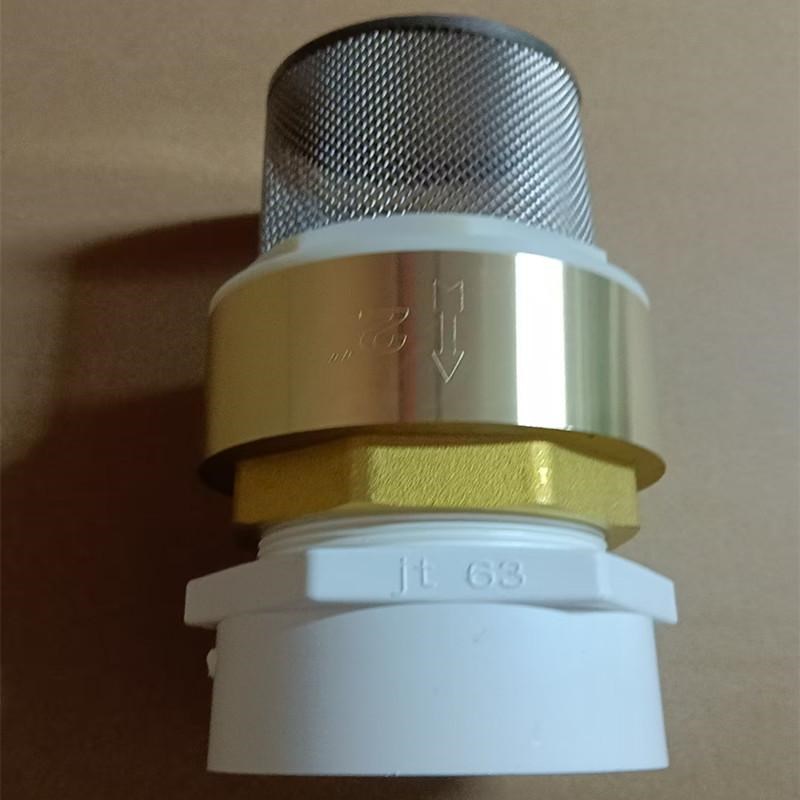 PVC底阀水泵止回阀 花篮头塑料水管抽水鱼缸止逆阀PVC管配件