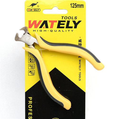 Wately威特力 125mm防滑双色柄顶切钳 5寸镍铁合金迷你顶切钳
