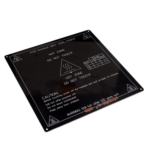 3D打印机配件Mk2b加热床214*214*1.6MM加热平台双电源PCB热床黑色