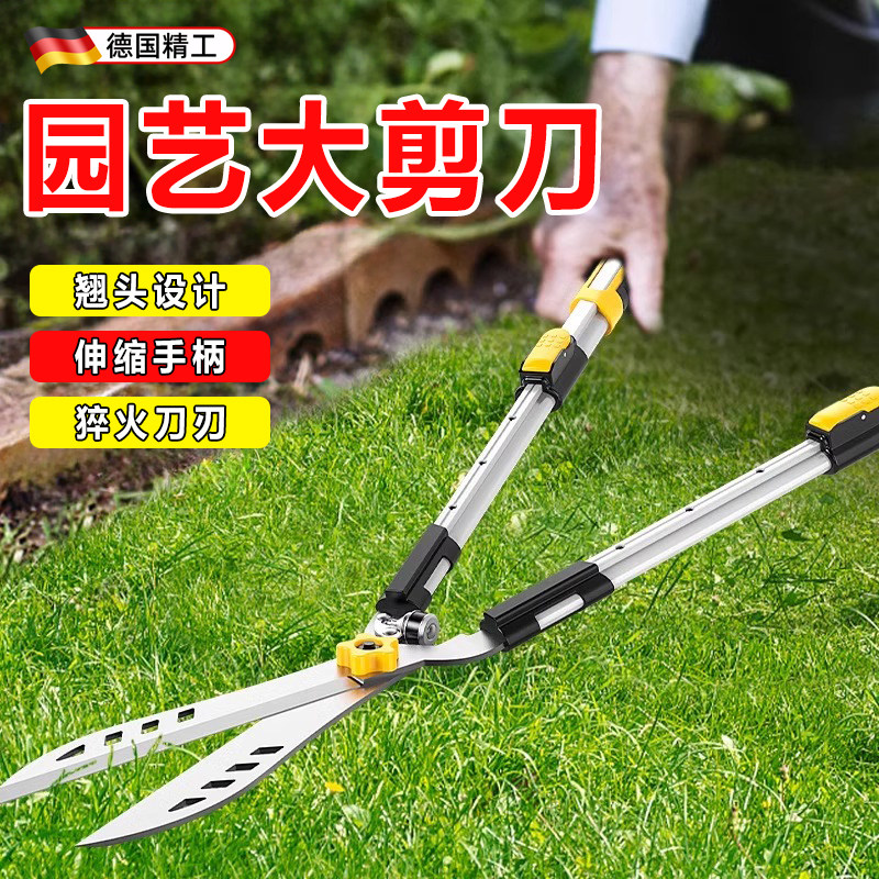德国精工园艺花剪除草剪刀修枝剪花果树修剪草坪绿篱园林剪草神器