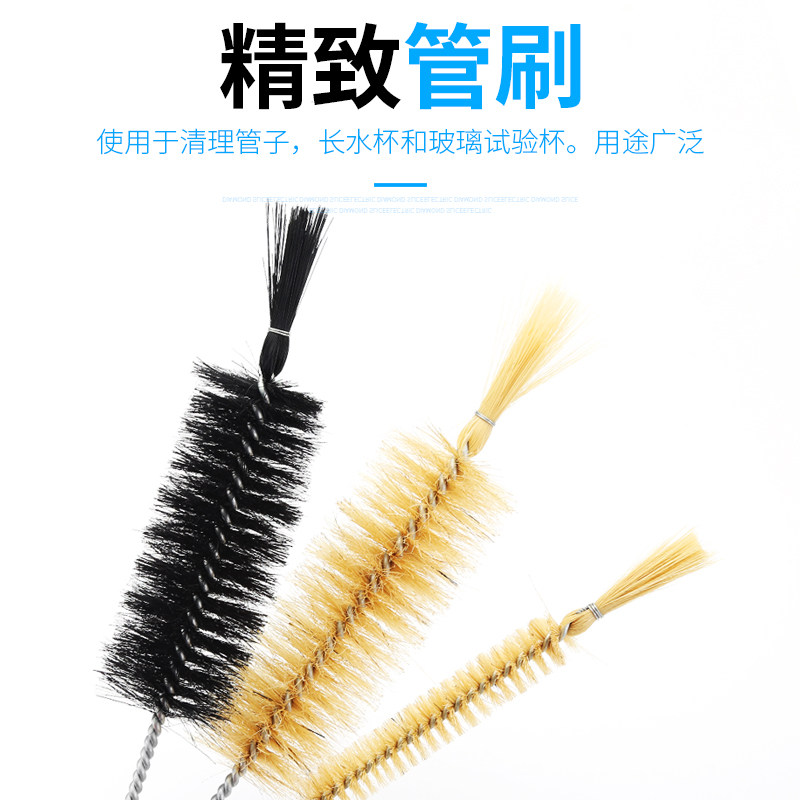 试管刷管道刷硬毛洗瓶刷圆旋转圆形刷子工业用实验室尼龙清洁毛刷图片