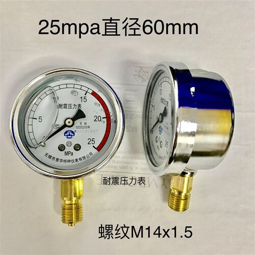 无锡耐震压力表 25mpa 无锡惠华特种仪表有限公司 径向 60mm m14