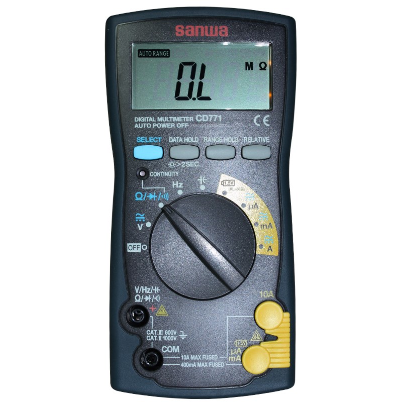 日本三和Sanwa数字自动量程万用表CD771代背光及电池测试多用表