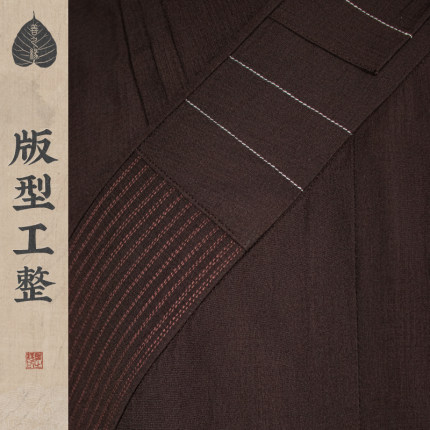 善之缘僧服广袖海青居士服四季男女款土黄色宽袖海清法会僧衣木兰