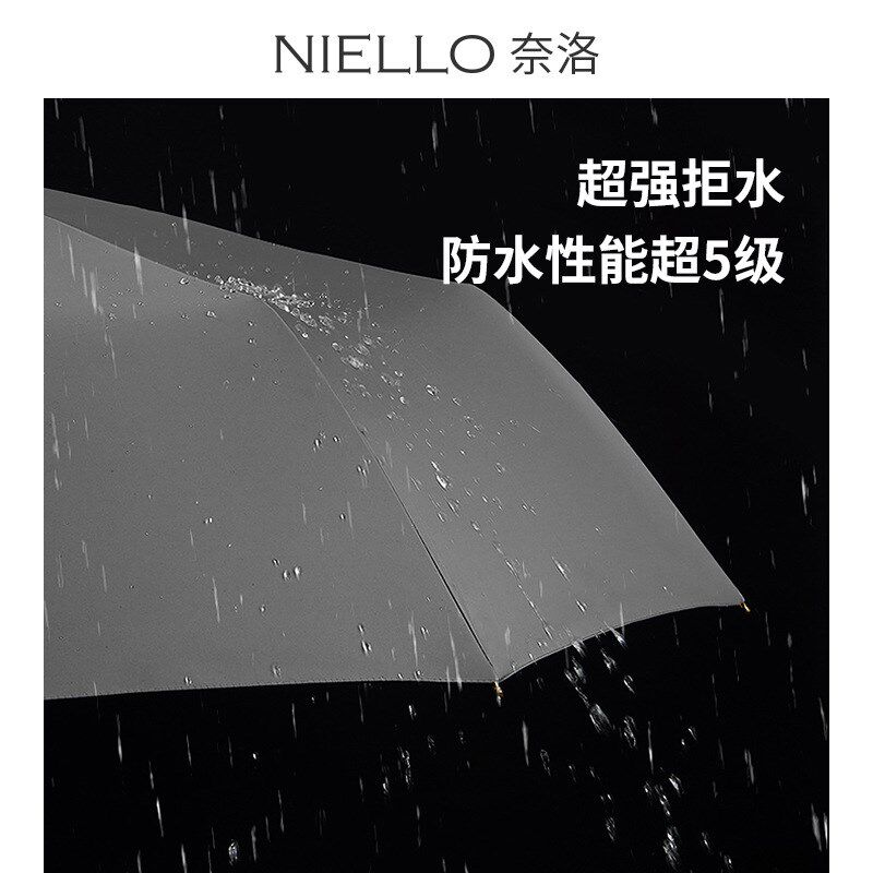 奈洛10骨手动超大号双人两用加固抗暴风伞高端商务素色复古雨伞男