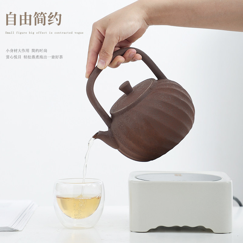 品陶堂电热电陶炉陶瓷烧水壶家用养生壶茶炉功夫煮茶器电陶壶陶壶