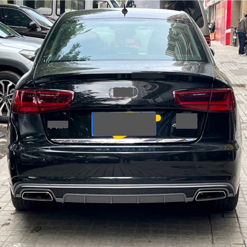 适用于奥迪A3/A4L/A5/A6L改装四出后尾唇排气尾喉S3/S4/S5/S6包围