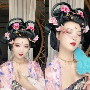 傅小菲桃花软发包 花神造型古风发饰 汉服搭配懒人发包