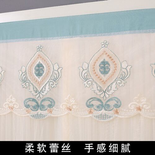 防蚊门帘家用免打孔魔术贴安装纱布双层遮光挂帘四季通用隔断帘子