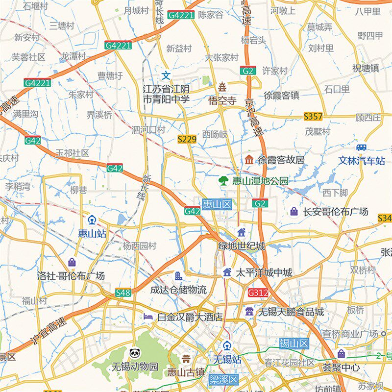 2021新款苏州市区划地图办公室挂图高清防水装饰画推荐超大可定制