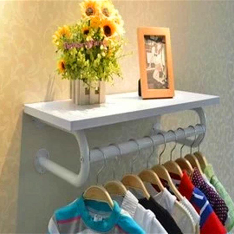 铁艺服装店加厚u型服装展示架上墙侧挂女装童装衣架壁挂鞋包货架