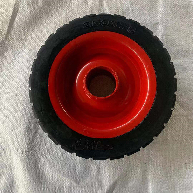推车轮胎 250x75/280x65拖车实心轮 橡胶小轮子 转向轮工地车死胎
