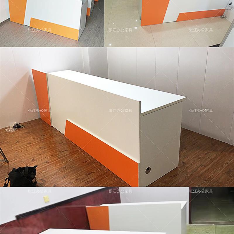 房产中介办公桌门店铺旅行社物业吧台长条桌咨询电脑桌前台接待台