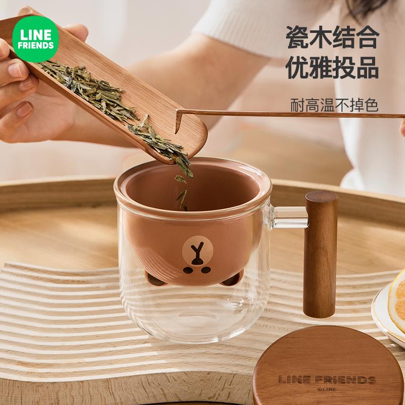 茶杯女士个人专用办公室泡茶水杯分离喝水玻璃茶道杯茶漏过滤杯子