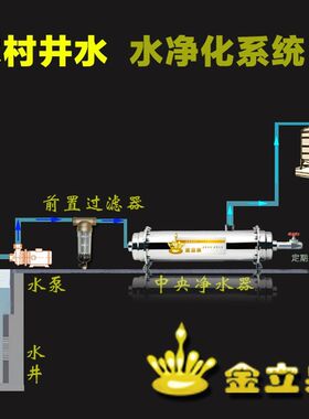金立泉家用中央净水器2000L农村井水过滤器全屋自来水直饮净化机