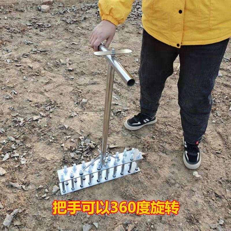 双排栽葱插葱神器葱叉子扎眼打孔神器大葱寒葱洋葱种菜移栽移苗器