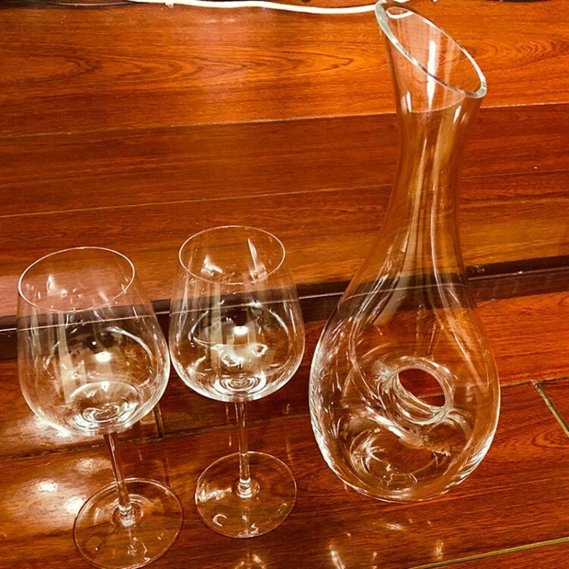 红酒快速醒酒器家用套装欧式小奢华斜口小号加厚葡萄酒蜗牛醒酒器
